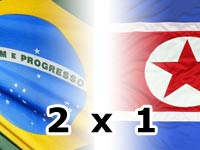 Ilustra&ccedil;&atilde;o com placar do jogo 2x1