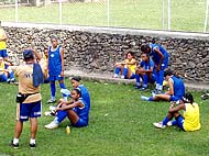 treino da equipe do Benfica