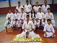 Foto da equipe de karate de Juiz de Fora 