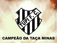 Imagem do escudo do Tupi e embaixo escrito Campe?o da Ta?a Minas