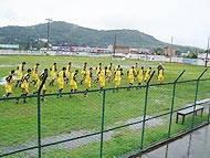 Foto do treinamento da equipe do Tupi