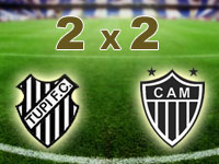 Arte com o placar do jogo