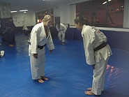 Foto do cumprimento antes da luta