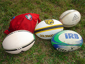 Foto de um jogo de rugby
