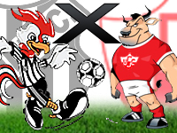 Imagem com os mascotes dos clubes