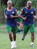 Foto dos jogadores treinando