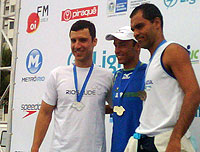 Foto de Marcos Hallack no pódio