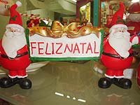 Foto de papai noel de gesso