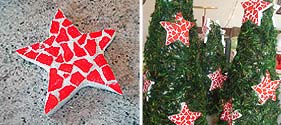 Árvore de Natal com mosaico