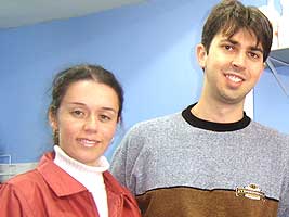 Foto dos donos de pet
shop, Rogerio e Lilian