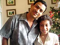 Mateus com o pai