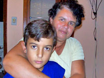 Juninho com a m?e Sirlei