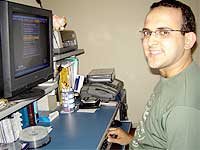 Foto da tela com o software
