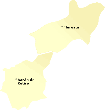 Mapa da região sudeste de Juiz de Fora