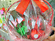 Foto de cesta 
de chocolate