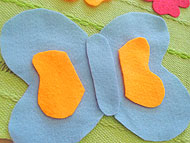 foto de
borboleta em feltro