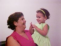 Joana e a filha Maria Elisa