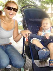 Foto de Leise Lima com o filho