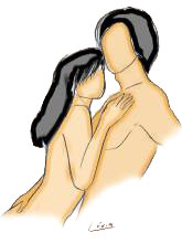 Ilustra&ccedil;&atilde;o de um casal abra&ccedil;ado