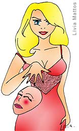 ilustra&ccedil;&atilde;o de uma mulher sensual