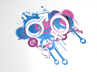 S&iacute;mbolo do sexo feminino e masculinos, misturados