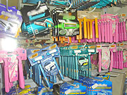 Foto panor?mica de um mercado