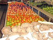 Foto panor?mica de um mercado