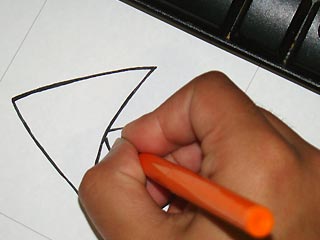 Foto de mão desenhando
