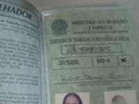 foto de carteira de trabalho
