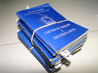 Foto de carteiras de trabalho
