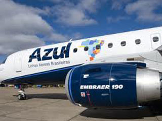 Foto de avião da Azul