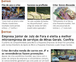 Foto de uma das primeiras p?ginas diagramadas do caderno Neg?cios