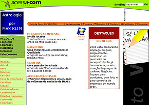 Foto de uma das primeiras p?ginas diagramadas do caderno Neg?cios
