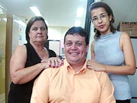 foto
de d. Cec?lia, Carlos e Marli