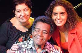 foto da artista Fernanda Cunha junto com Alf e Sueli costa, artistas que
inspiraram a grava??o do segundo CD