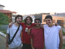 Da esquerda para direita: Ski, L?o, Bernardo e Tiago
