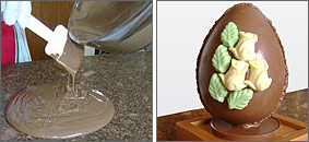 Quem n&atilde;o abre m&atilde;o do ovo de chocolate e est&aacute; em busca de um presente original, pode apostar no ovo caseiro incrementado com 
detalhes em chocolate branco. Quem ensina &eacute; a chocolatier Rose Tortoriello. Veja o passo-a-passo  &raquo;&raquo;&raquo;