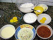 Foto de alguns ingredientes da quiche de atunm