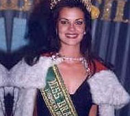 Foto de Daniele Moraes aos 18 anos quando ganhou o Miss Brasil Globo