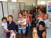 Foto do movimento na unidade de sa&uacute;de