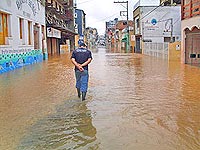 Foto de enchente em Carangola