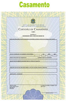 nova Certidão de casamento