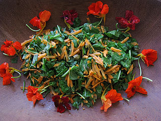 Salada exótica de rúcula