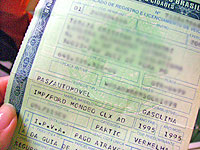 Foto de documento de carro