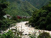 Foto de rio em Machu Picchu