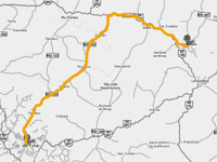 Reprodução/Arte: José Roberto Miguel Filho Mapa do trajeto