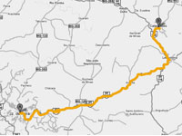 Reprodução/Arte: José Roberto Miguel Filho Mapa do trajeto