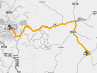 Reprodução/Arte: José Roberto Miguel Filho Mapa do trajeto