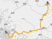 Reprodução/Arte: José Roberto Miguel Filho Mapa do trajeto